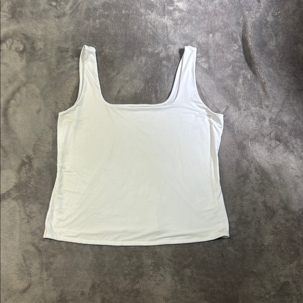 Express‎ White Sleeveless Crop Tank Top